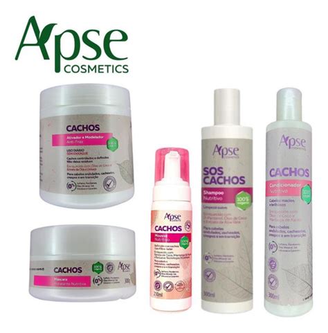 Kit Shampoo Tratamento Apse Cachos Ativador Mousse Parcelamento