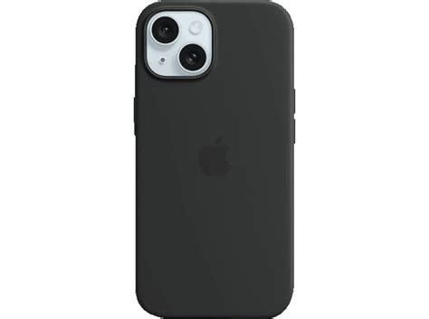 APPLE Silikon Case mit MagSafe Backcover für Apple iPhone 15 Black