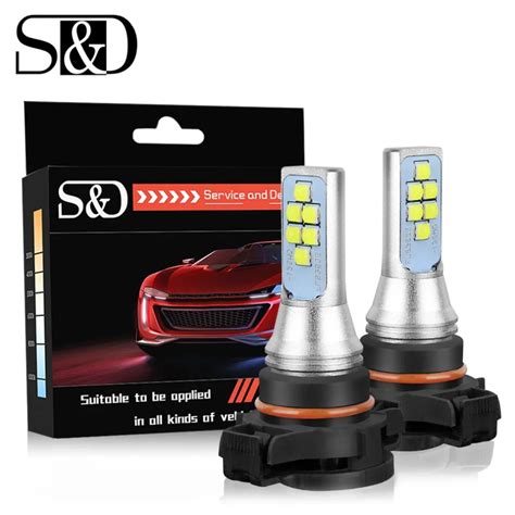 S D Pcs H Led Fog Bulbs V Lm Led Car Light Canbus Led Daytime