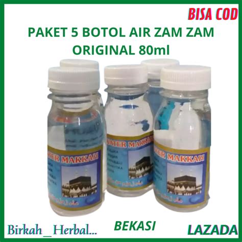 PAKET 5 BOTOL Air Zamzam 80ml Perpcs Air Zam Zam Original Oleh Oleh