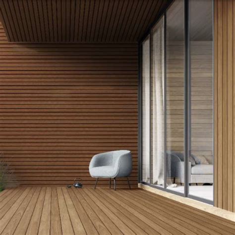 Revestimiento De Wpc Para Exterior Simil Madera CREME Orange