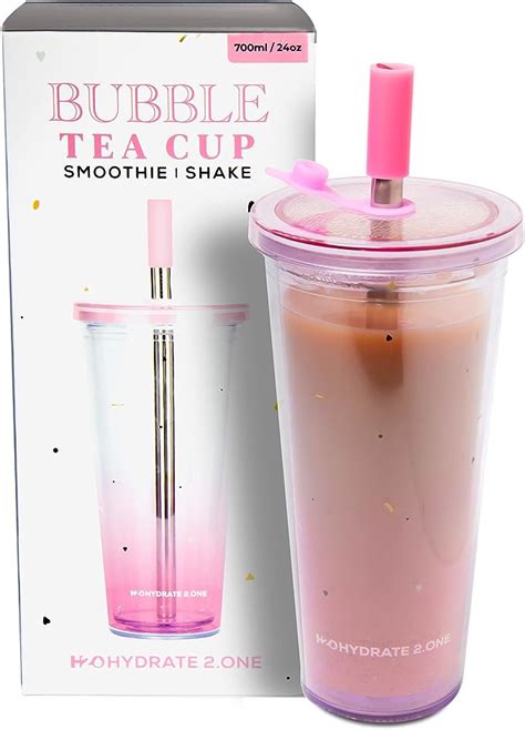 700ml Bubble Tea Becher Mit Boba Strohhalm Und Tragegriff Trinkbecher