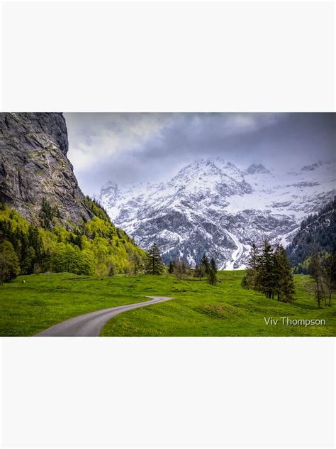 "Hiking in Engelberg" Sticker for Sale by vivsworld | Redbubble