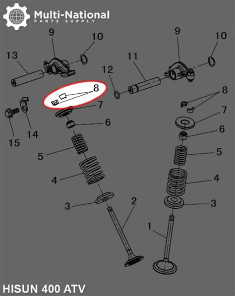 Valve Lock Clip Seat Valve Spring Hisun Cc Atv Utv Pcs