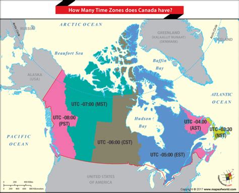 How Many Time Zones does Canada have? - Answers