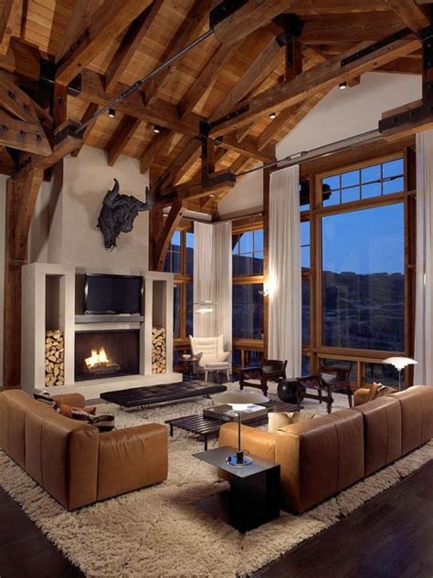 Adorable Rustic Wooden Ceiling Design Inspirations Mountain Home