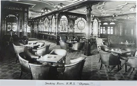 Rms Olympic 1st Class Smoking Room In 1921 Titanic Ship Rms Titanic Titanic History