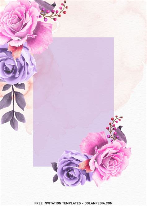 7 Enchanting Floral Birthday Invitation Templates With Watercolor