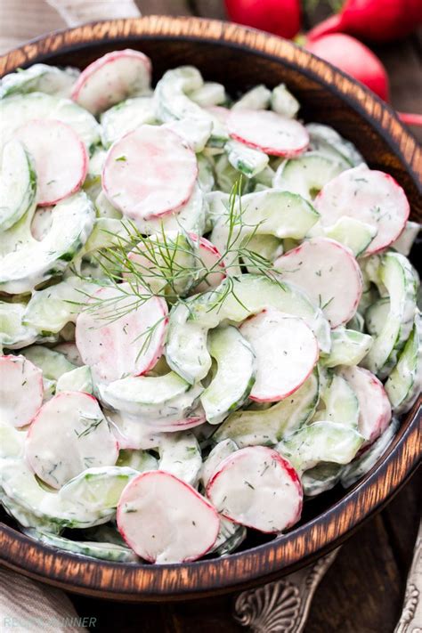 Cucumber Radish Salad With Creamy Yogurt Dill Dressing Recipe Runner