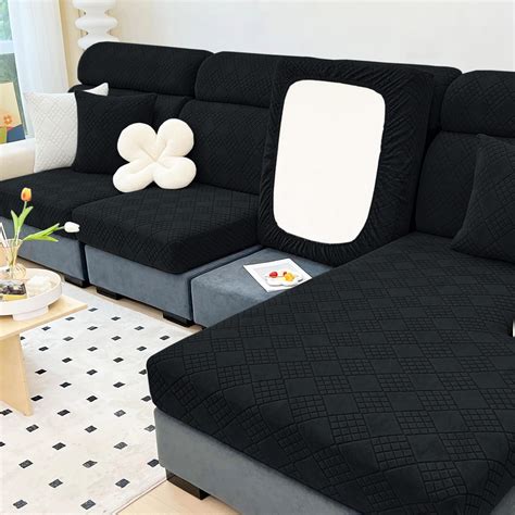 Hyha Sectional Couch Covers Chaise Sofa Couch Cushion Covers Magic L Shape Sofa