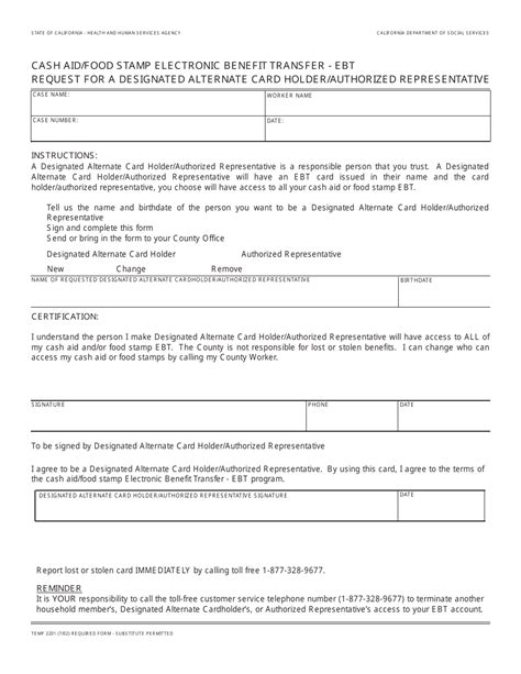 Florida Renewl Ebt Form Printable Printable Forms Free Online