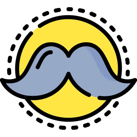 Icono De Bigote Special Lineal Color