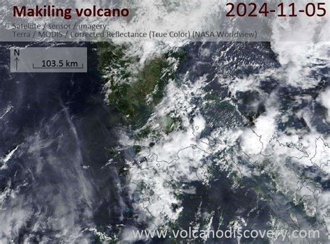 Latest Satellite Images of Makiling Volcano | VolcanoDiscovery