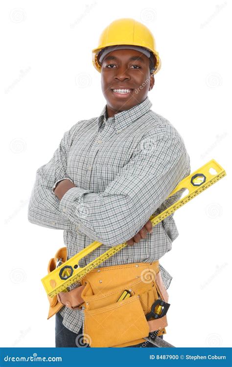 African American Construction Man Stock Photo Image Of Black Level