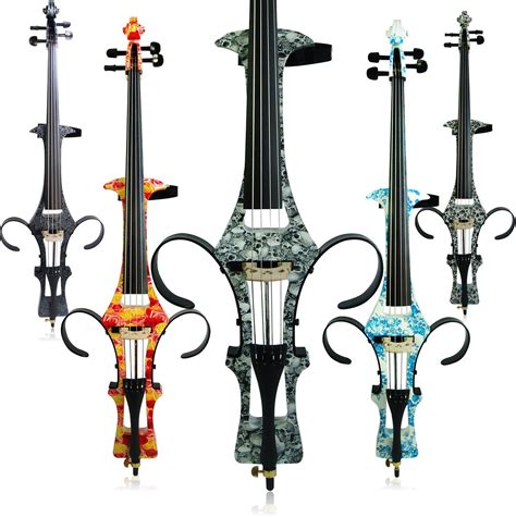 Amazon.com: Leeche Handmade Professional Solid Wood Electric Cello 4/4 Full Size Silent Electric ...