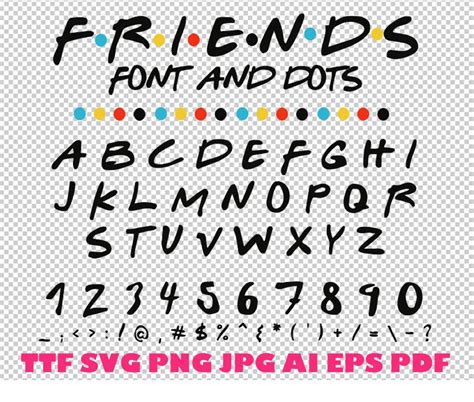 Friends Font Digital Svg Ttf Letters And Numbers Fonts Designer