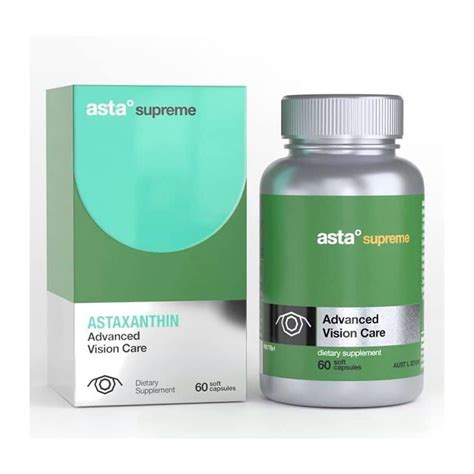 Asta Supreme 虾青素超级护眼胶囊 60粒（新版）（运输途中的物理变化，融化、断裂、变形、结冰等情况，不予理赔）保健品澳新美淘网