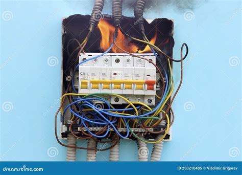 Electrical Fire Resulting From Short Circuit In Faulty Electrical