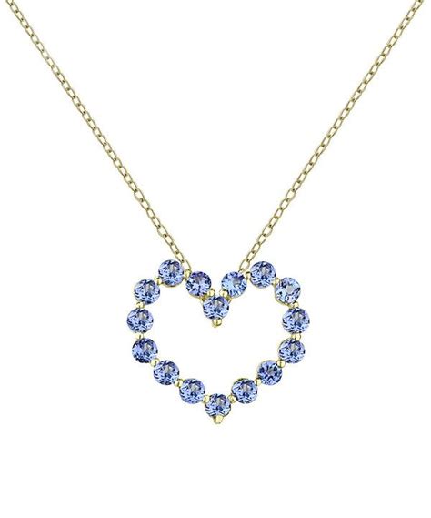 Tanzanite & Gold Heart Pendant Necklace | zulily | Heart pendant gold ...