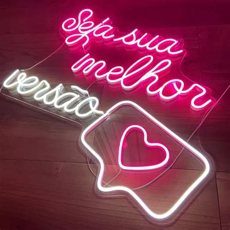 Placa Painel Neon Seja Sua Melhor Vers O X Cm Parcelamento