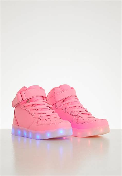 Girls Hi Top Sneaker Pink Pop Candy Shoes