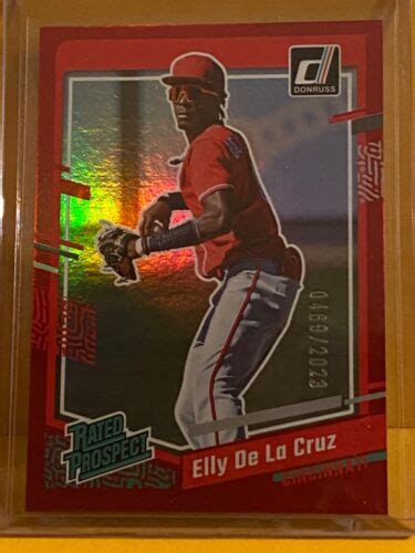 2023 Donruss Rated Prospect Holo Red 2023 Base Elly De La Cruz 57