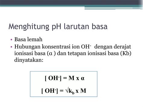 Menghitung P H Asam Dan Basa Ppt