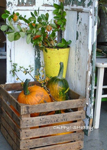 Chippy Shabby Fall Thanksgiving Decor Pumpkin Display Fall Fun