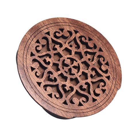 Guitar Wooden Soundhole Sound Hole Cover Block Feedback Buffer Mahogany