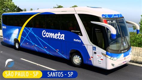 ETS2 8 São Paulo SP x Santos SP RBR Viação Cometa Paradiso