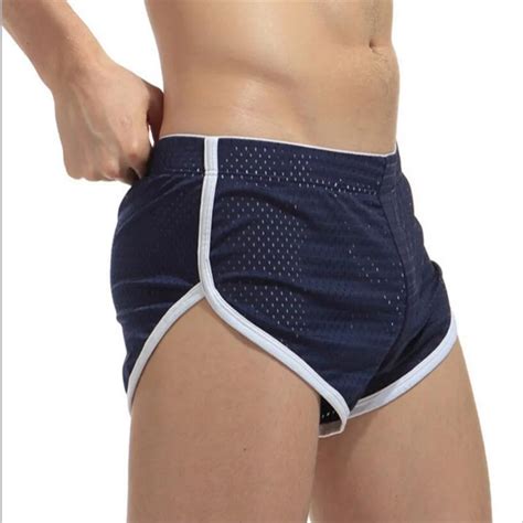 Sexy Men Mesh Underwear Boxer Shorts Mens Trunks Breathale Quick Dry