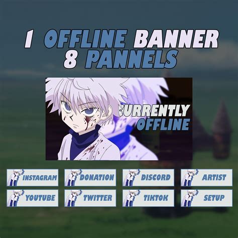 Killua Stream Pack Hxh Anime Overlay Stream Twitch Anime Etsy