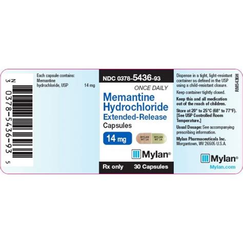 Memantine Hcl Er 14mg Rx Products