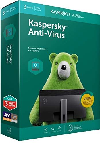 Kaspersky Antivirus Latest Version 3 Users 1 Year 3 Individual Keys