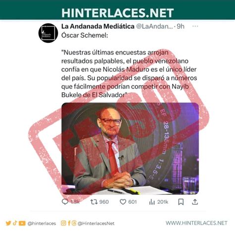 Hinterlaces denuncia difusión de información falsa sobre supuesta