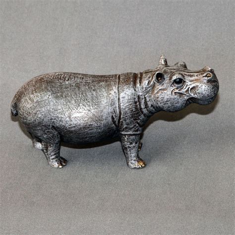 Incredibly Detailed Hippopotamus Hippo Small Figurine Statue