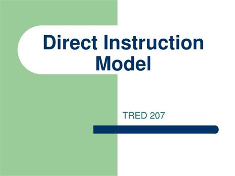 PPT - Direct Instruction Model PowerPoint Presentation, free download - ID:556955