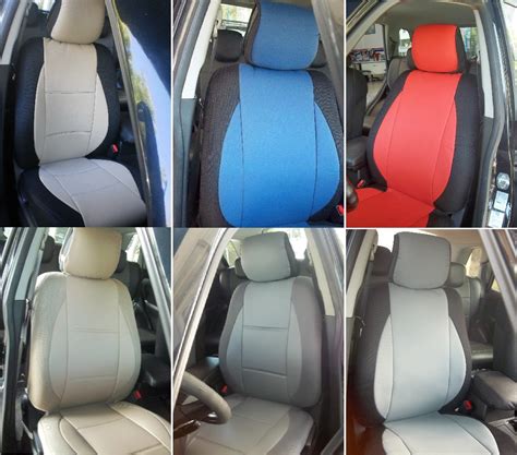 Subaru Xv Crosstrek Mix Leatherette And Synthetic Front Rear Custom Beige Tan Car Seat Covers