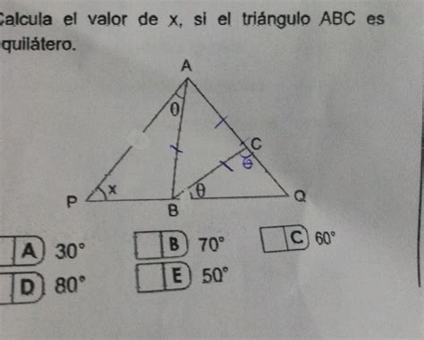 Ayuda Pls Calcula El Valor De X Si El Triangulo Abc Es Equilatero