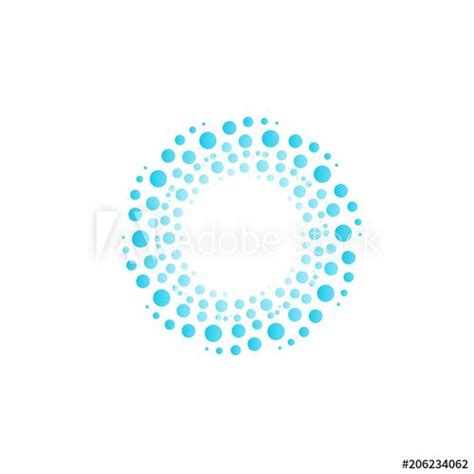 Water Vortex From Blue Circles Bubbles Drops Abstract Circle Vector