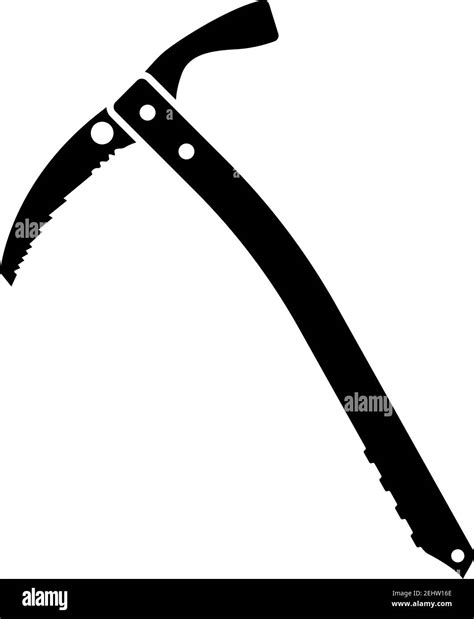 Ice Axe Icon Black Glyph Design Vector Illustration Stock Vector