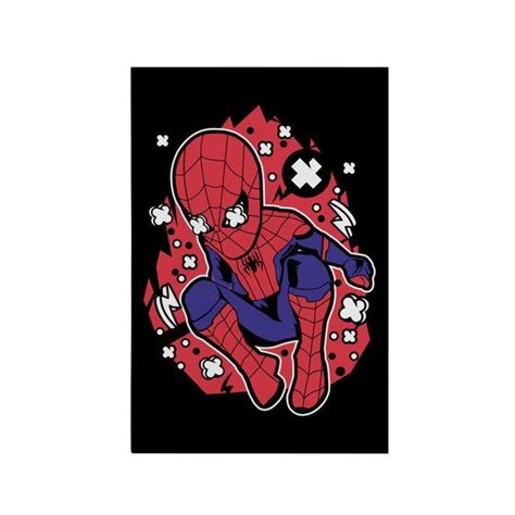 Quadro Decorativo Canvas Homem Aranha Vermelho Preto Deliquadros