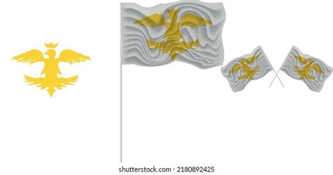 Waving Flag European Hun Empire On Stock Vector Royalty Free