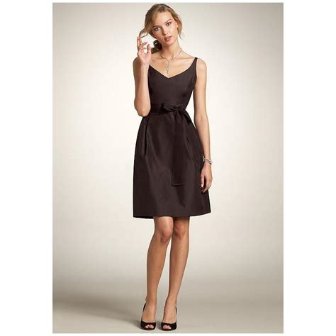 A Line 2017 Absorbing Satin V Neck Empire Waist Knee Length Best