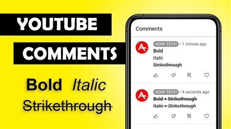 How To Make Youtube Comments Bold Italic Strikethrough Youtube