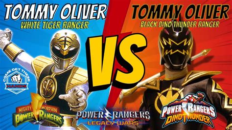 Power Rangers Legacy Wars White Ranger Tommy Oliver Vs Black Dino