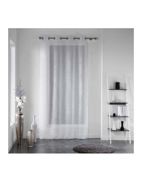 Panneau à oeillets 140 x 240 cm Voile sable applique Filiane Blanc