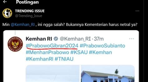 Heboh Akun Twitter Kemhan Bikin Tagar PrabowoGibran2024 Istana Ungkap