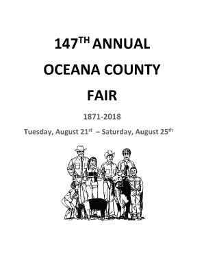 Fillable Online Oceana County Fair Oceanafair Fax Email Print