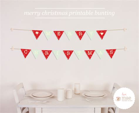 Christmas Freebies Part 4 Christmas Printable Bunting Love Mae Blog